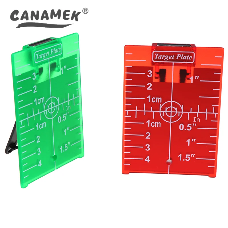 1PCS inch/cm Laser Target Card Plate For Green/Red Laser Level Suitable For Line Lasers 11.5cmx7.4cm