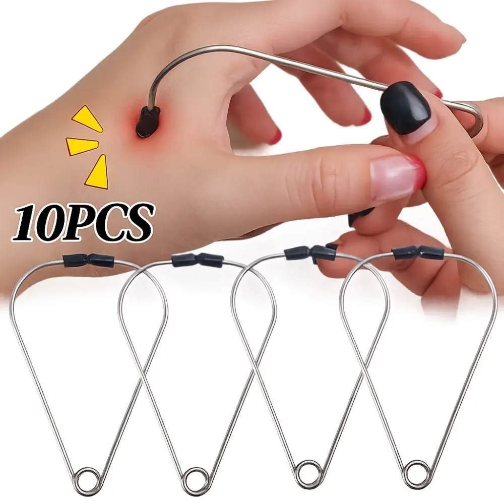 10Pcs Set New Stainless Steel Acupressure Massage Clips Portable Comfortable Meridian Massager Acupoint Massagers Foot