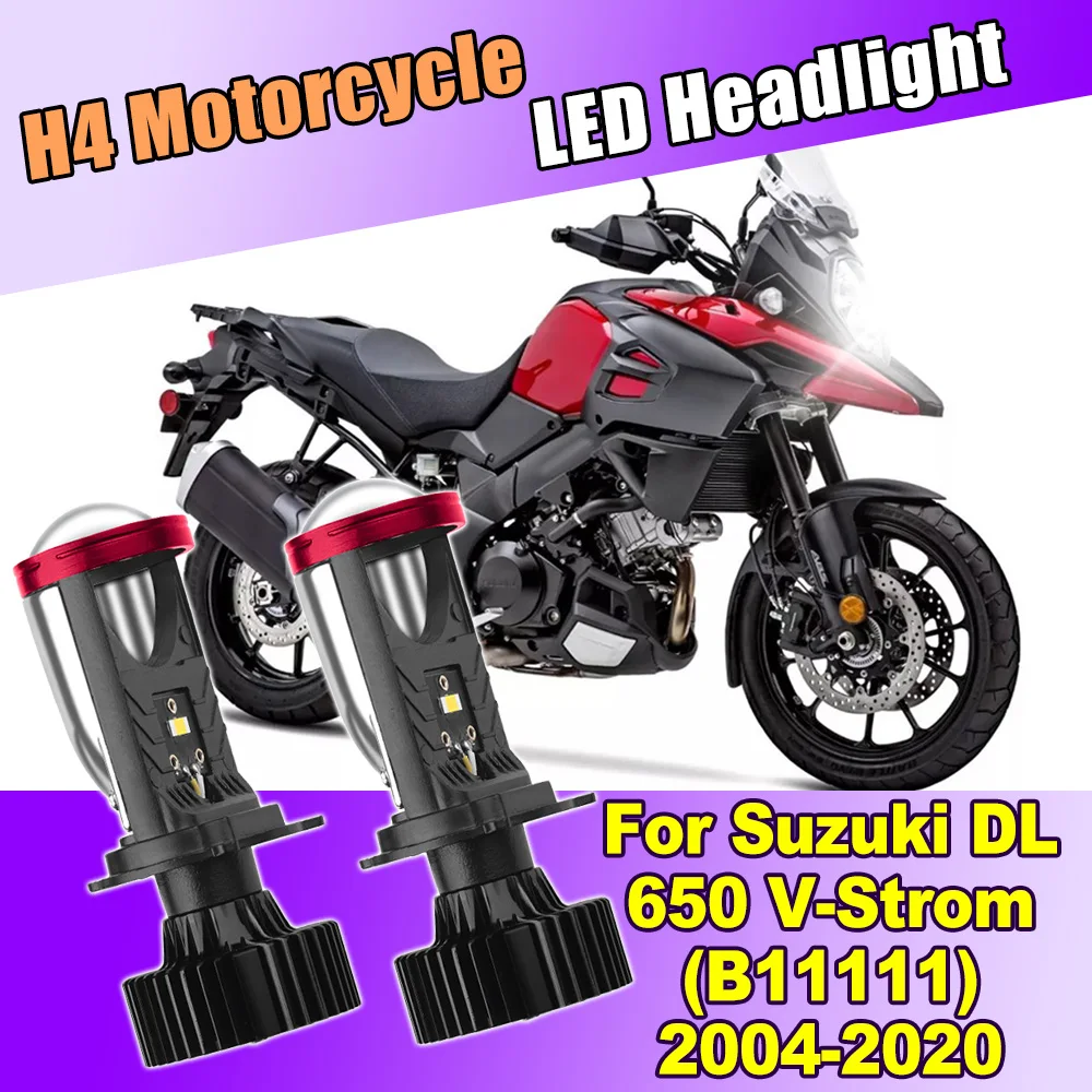 1PCS H4 Projector Lens Light Motorcycle Headlight Bulb 30000LM Super Bright For Suzuki DL 650 V-Strom (B11111) 2004-2019 2020