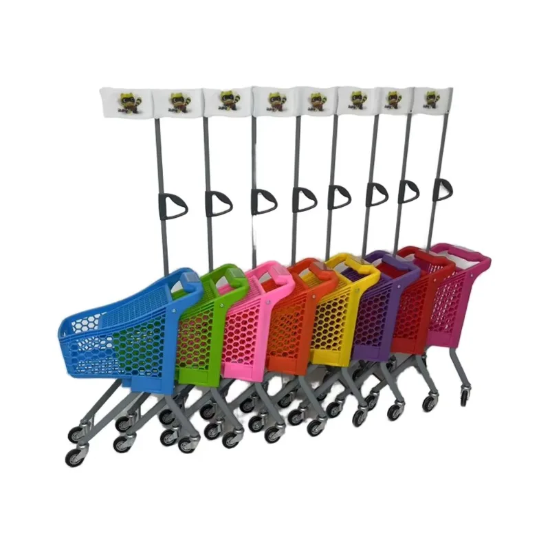 Hot-selling mini supermarket shopping cart eco-friendly with comfortable handle and wheels for easy portability