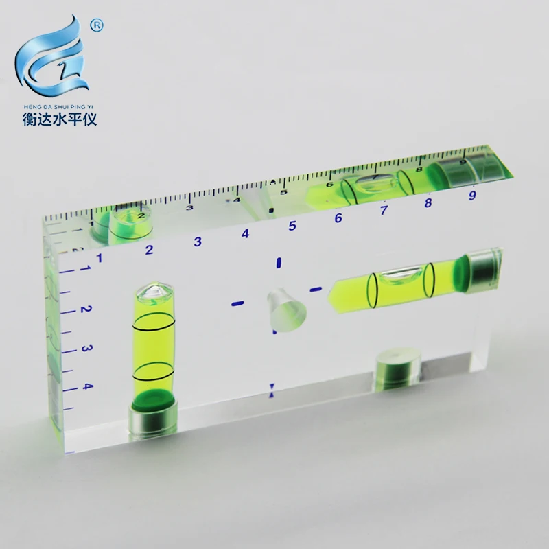 Full transparent T-level spirit level two-way integrated small household mini spirit level horizontal bubble level bubble level