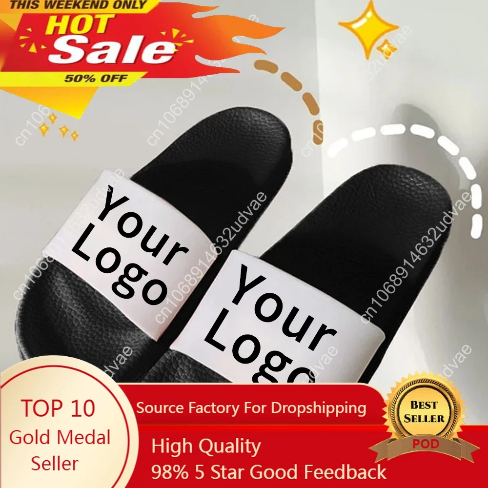 

Custom with Logo Slippers Men Slippers Personalized Shoes Gift Flip-Flops Custom Brand Slippers Unisex Home Shoes