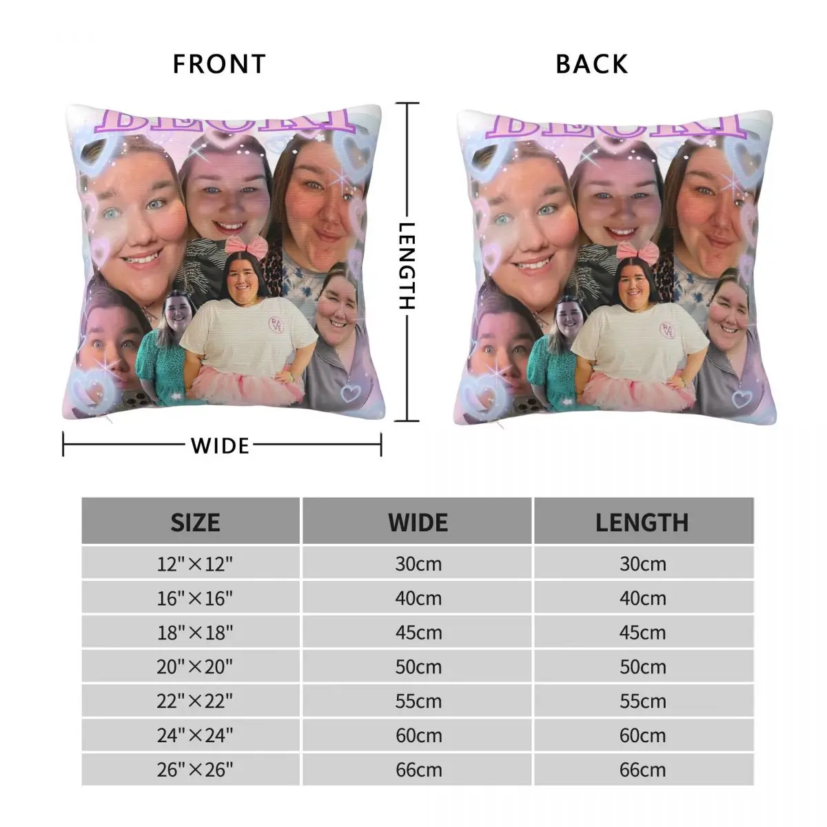 Becki Jones Iconic Star Square Pillowcase Polyester Linen Velvet Printed Zip Decor Throw Pillow Case Sofa Cushion Cover