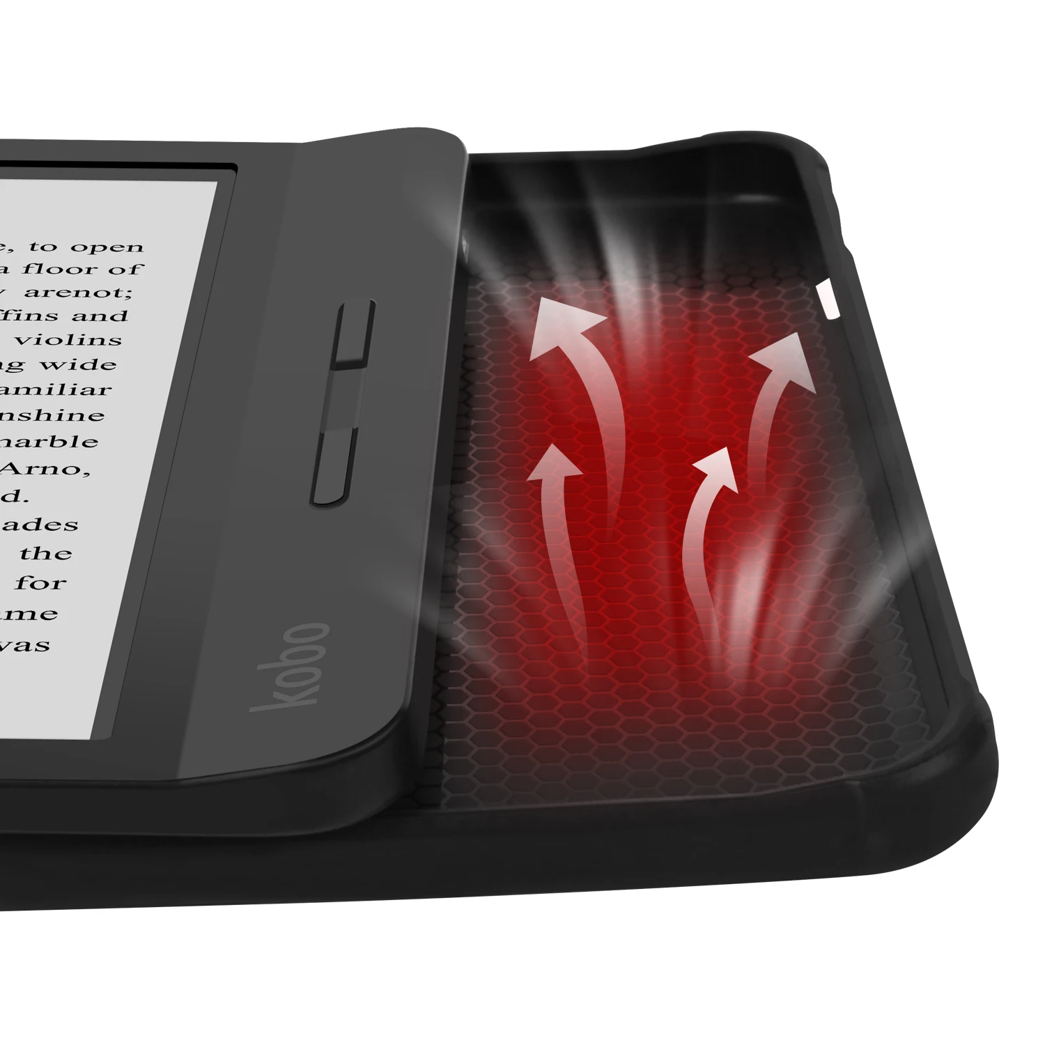 For New Kobo Libra Colour Soft Case with Hand Strap Fabric Smart Cover for Libra 2/H2O Magnetic Protective Slimshell