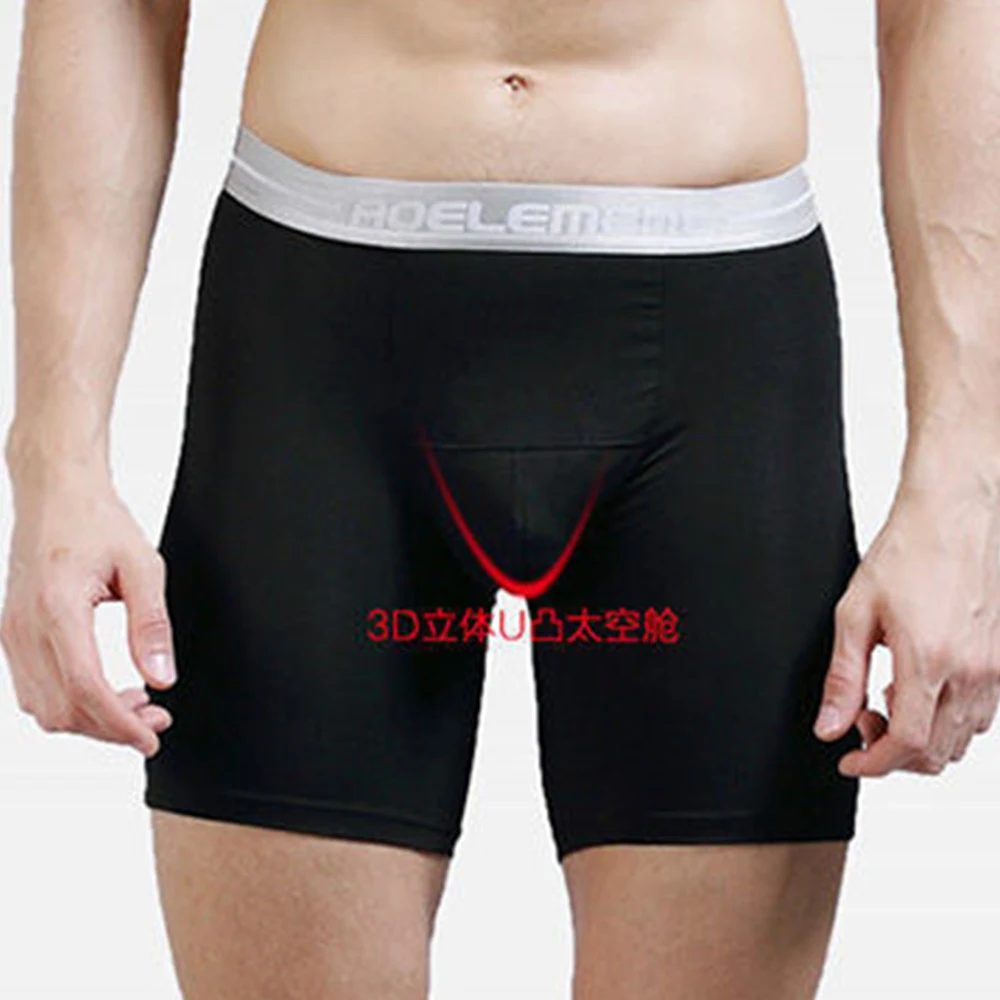 

Long Boxer Boxer Short Long Mens Pants Base Quick Shorts Sports Boxers Tight Briefs U Convex Pouch Bulge Pouch
