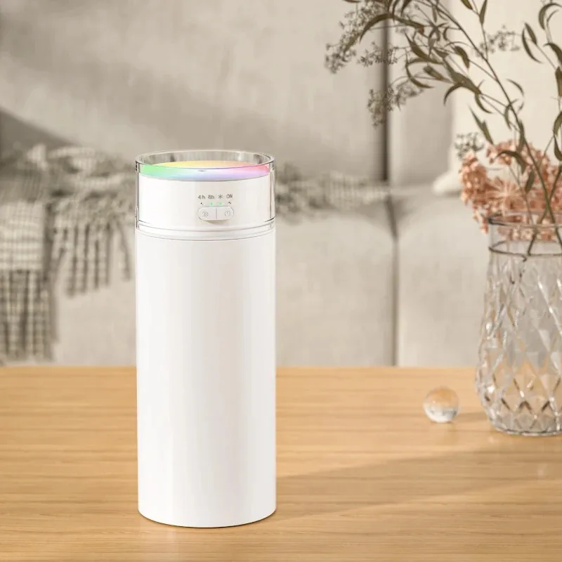 

Colorful cup humidifier with heavy fog, timed running, ambient light, car mounted household large capacity humidifier