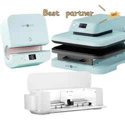 HTVRONT Auto Heat Press Machine & HTVRONT Tumbler Heat Press & LOKLiK Vinyl Plotter Cutting Machine 2 Gen for DIY T-shirt Cups