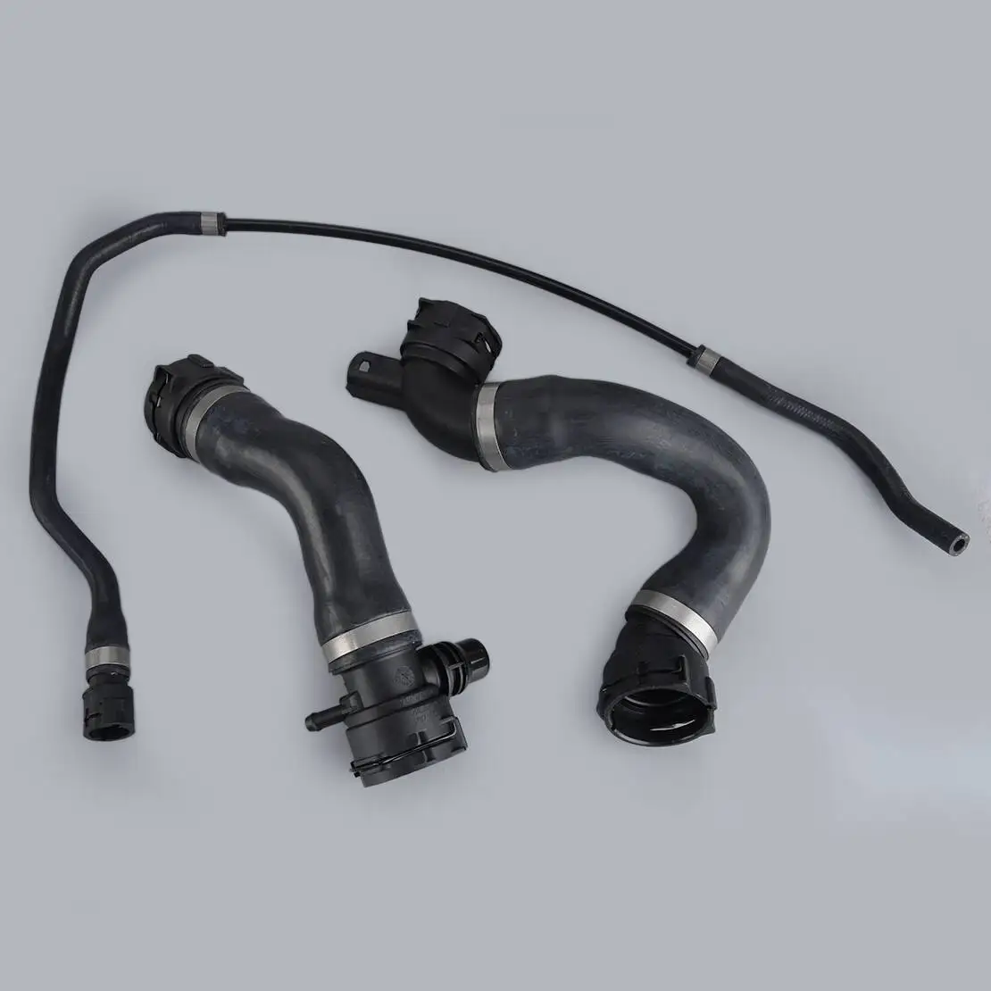 17127531579 Lower&Upper Radiator Coolant Temperature Pipe + Vent Line Hose Fit For BMW 128i 328i 328xi 325i 325xi 330i 330xi
