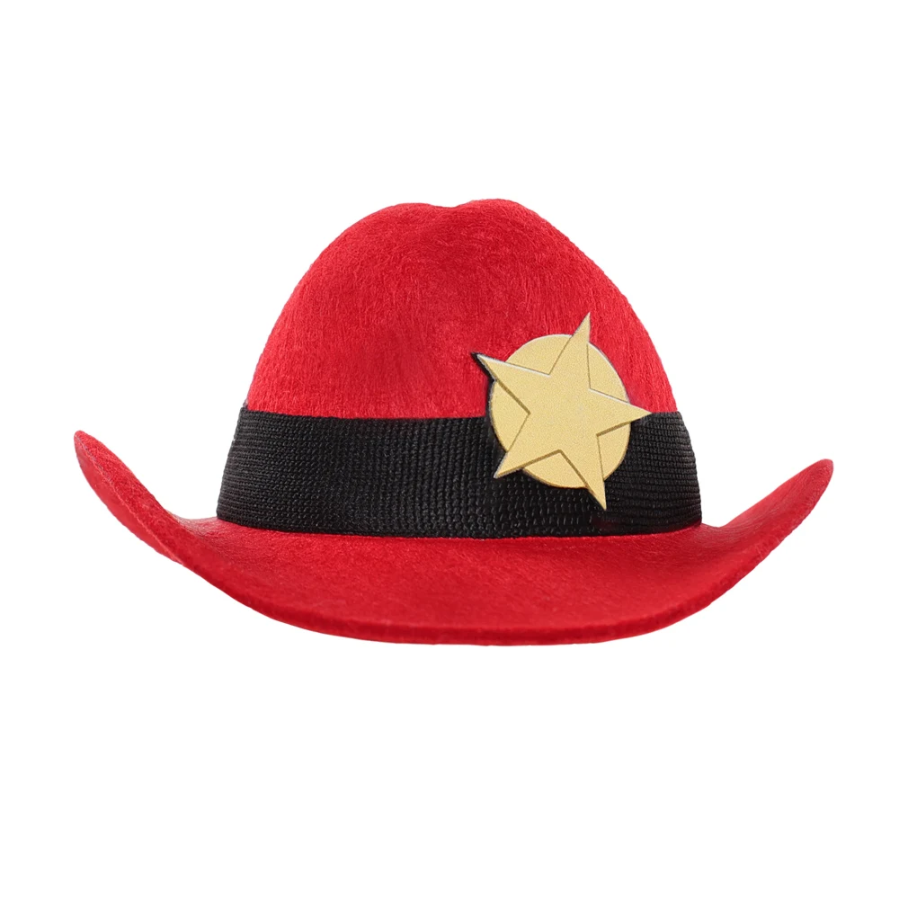 فندق 2 TV الجحيم نزل الملاك الغبار قبعة صغيرة تأثيري حلي الدعائم الأحمر القبعات قبعة أغطية الرأس مجموعة الإناث تمويه هالوين الإكسسوار