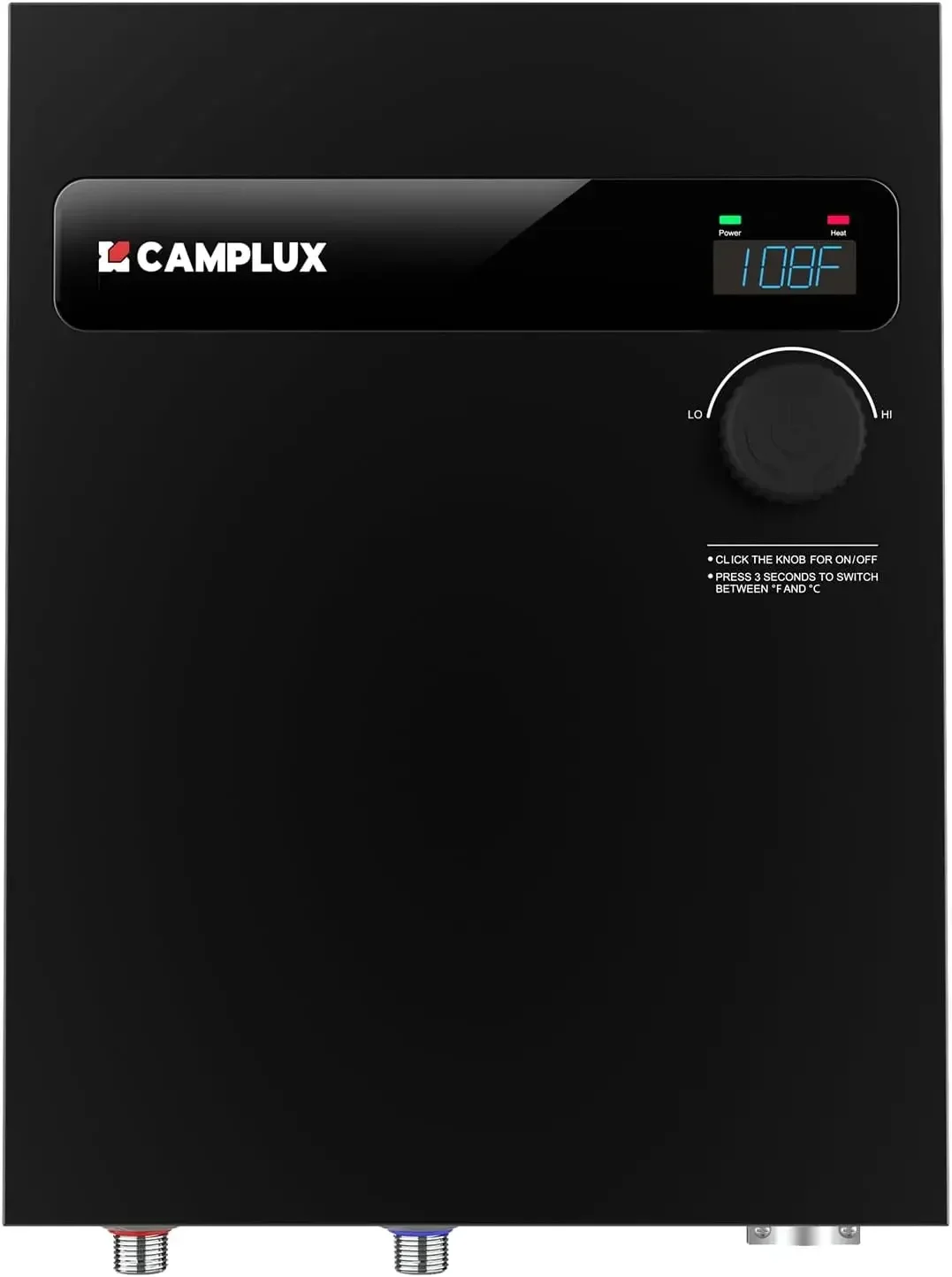 CAMPLUX Tankless Electric Water Heater 18kW, On Demand Hot Water Heater Electric with Digital Display 240V for Whole House