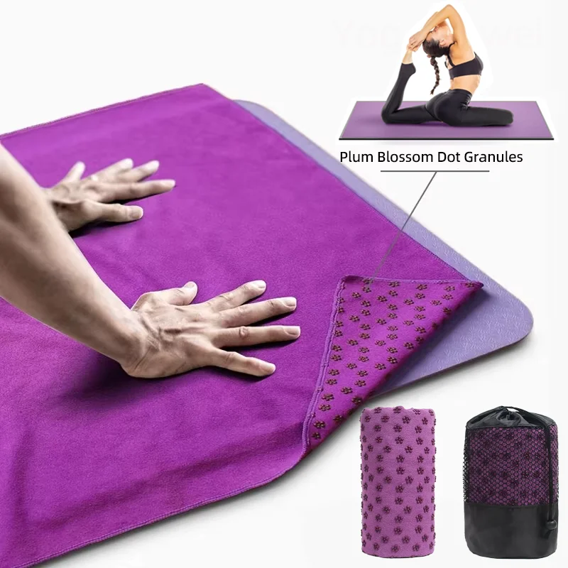 

Non Slip Hot Yoga Towel Pilates Mat Yoga Blanket Sweat Absorbent Portable Fitness Meditation Mat Sports Workout Travel Blanket