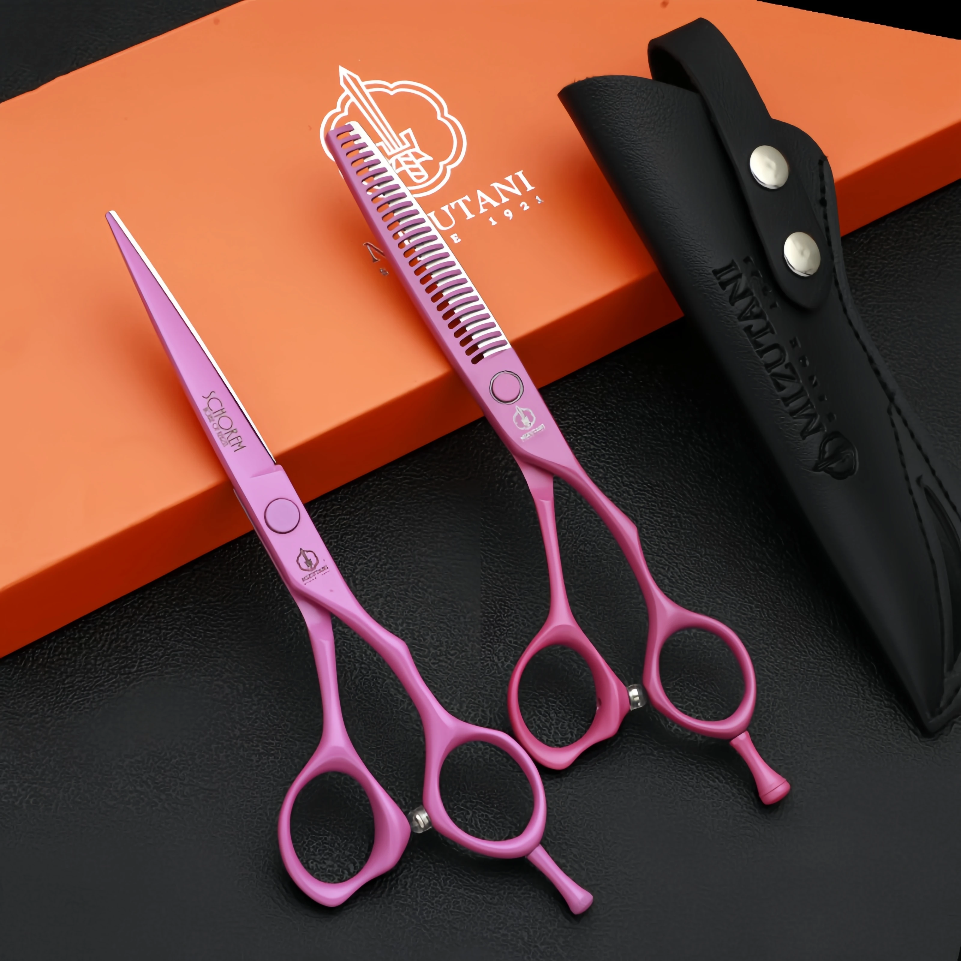 Professional Hair Scissors 5.5/6.0 pink inch Barber Scissors Japanese handmade VG10 steel Super sharp and wear-resistant blade