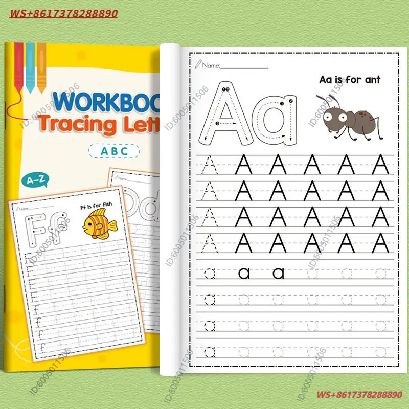 A-Z Workbook Tracing Letters Foreign Trade 26 English Letters Case Practice Posts Describe Red