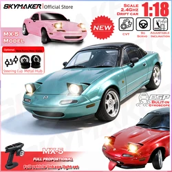 Skymaker LDRC LD1804 1/18 RC Drift Car MX5 2.4GHz RWD with ESP Gyroscope on-Road LED Lights Full Scale RC Cars Children Toy Gift