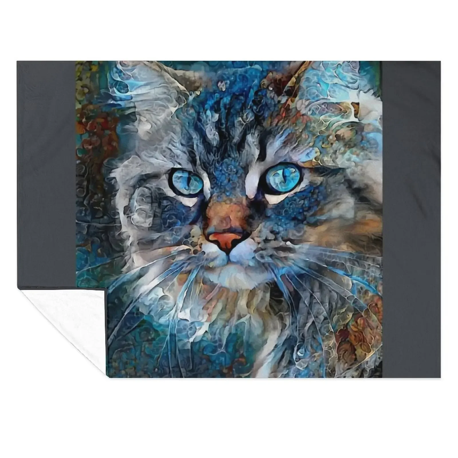 

Rutger, cat, chat, cat, kitten, lea roche paintings Throw Blanket Thin blankets ands warm for winter Decorative Sofa Blankets