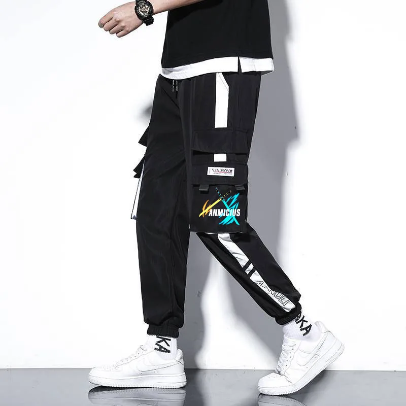 

Trendy Workwear Pants for Men And Women Students Set Outward World Cartoon Animation Autumn Season Polyester Long Pants