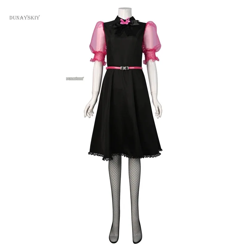 Película Monster Live High Girl Draculaura Cosplay disfraz peluca vestido rosa Halloween mujeres fantasía juego de rol Outfita; 2'k, 8;c'