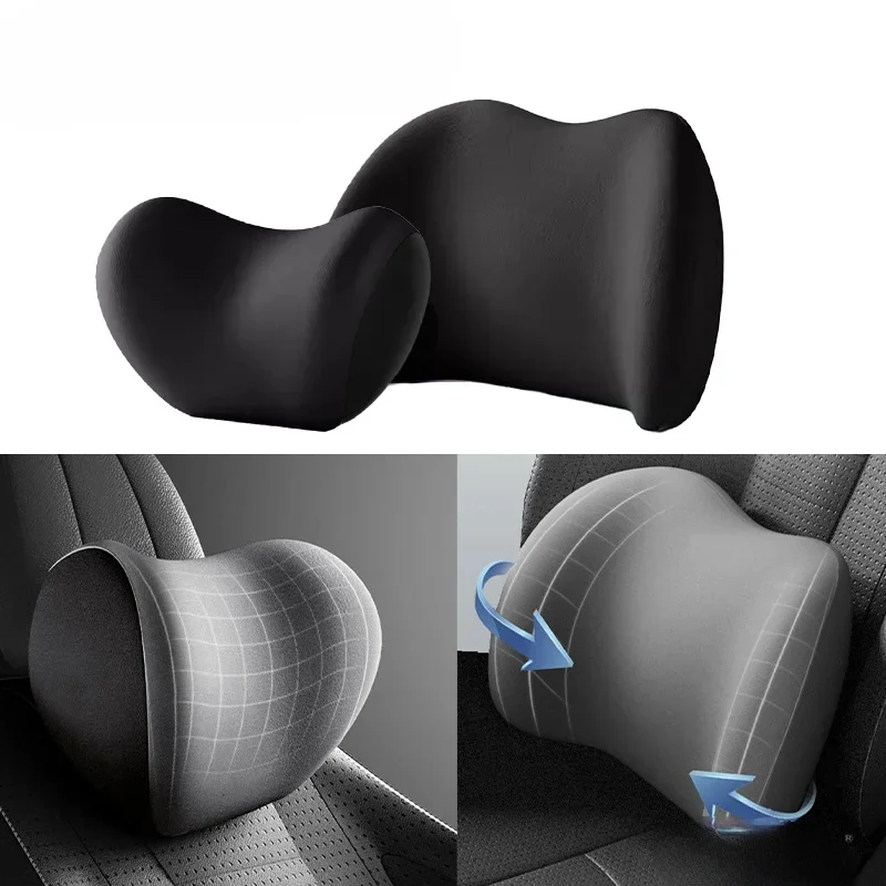 

Car Seat Accessories Car Headrest Memory Foam Cushion Set Fits Most Car Models Relieves Neck And Back Fatigue
