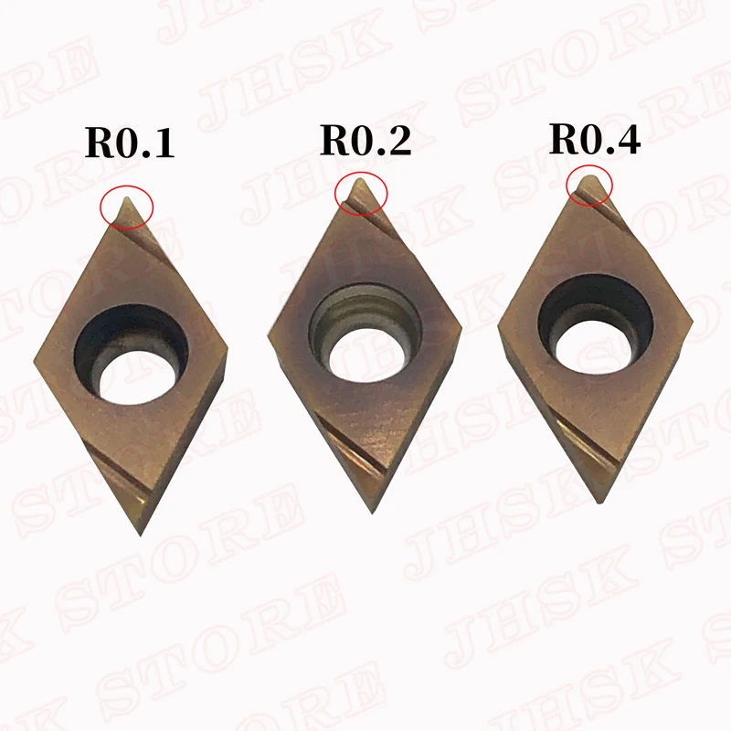 10pcs 55°Rhombic Carbide inserts DCGT0702  DCGT21.51 Turning inserts Finish Turned and Ground Stainless Steel Boring Insert