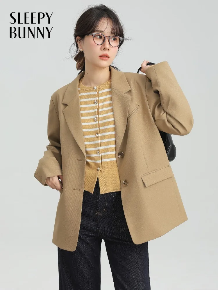 

Women Elegant Striped Knit Sweater Slim Fit Cropped Cardigan Round Neck Long Sleeve Spring Knit Top Lady Casual Soft Base Layer