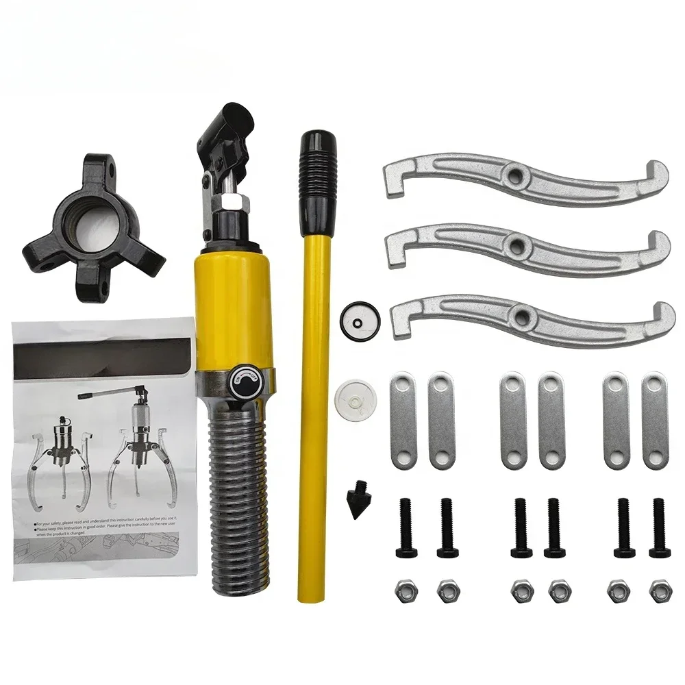 

50T 3 Jaw Integral Hydraulic Bearing Gear Puller Multi-functional Bearing Extractors Removal Tool Max 500mm Spread Range