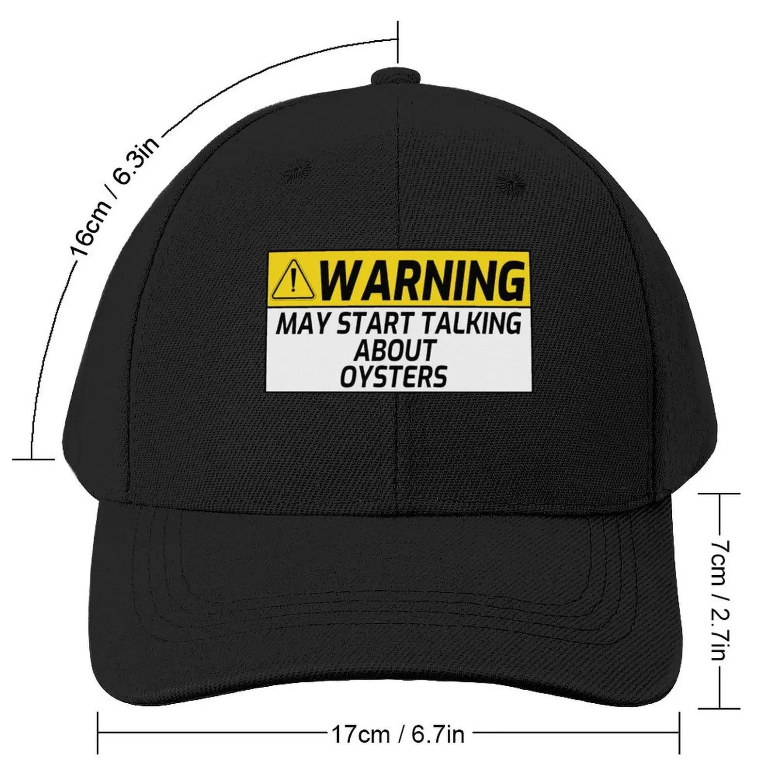 Warning May Spontaneously Start Talking About Oysters Baseball Cap Sunhat Golf Hat Trucker Hats For Men Women's