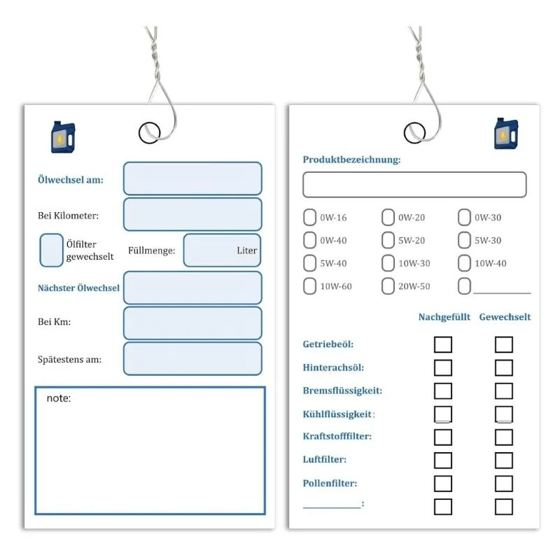 Oil Change Labels Oil Maintenance Labels Oil Cards for Clear Car Service Reminders