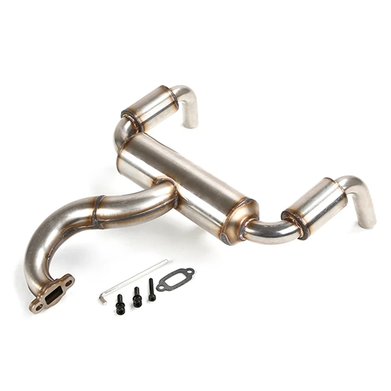 1 Set Suitable For F5/RF5 Stainless Steel Silent Double-Row Exhaust Pipe Modified Accessories 89088