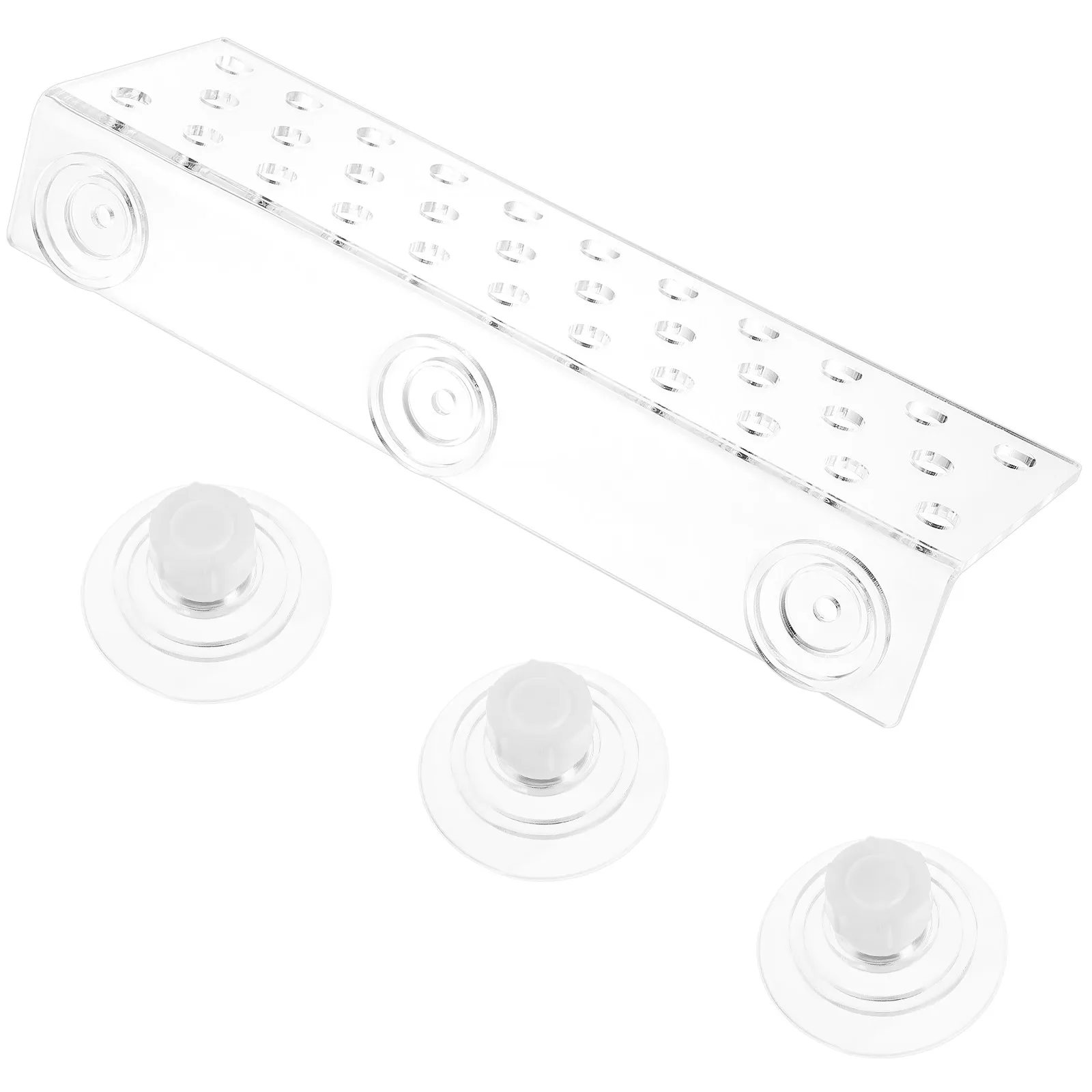 32 Holes Coral Frag Rack Clear Acrylic Fish Tank Bracket Suction Cup For Aquarium Coral Holder 32 Hole Mounting Base Stand