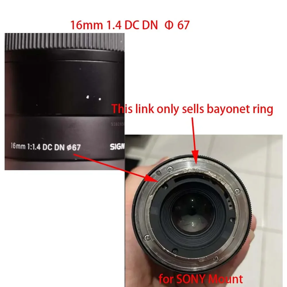 

New 16mm Lens Bayonet Ring Unit for SIGMA 16mm 1.4 DC DN ∅67 Lens Replacement Repair Parts