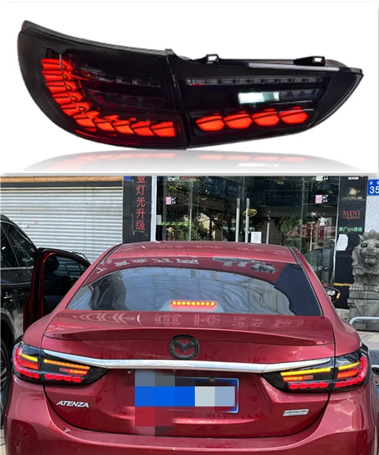 Archaic for Mazda 6 Led Tail Lamp 2012-2020 Mazda 6 Atenza Tail Light Dynamic Signal Rear Stop Brake Reverse Auto Accessories