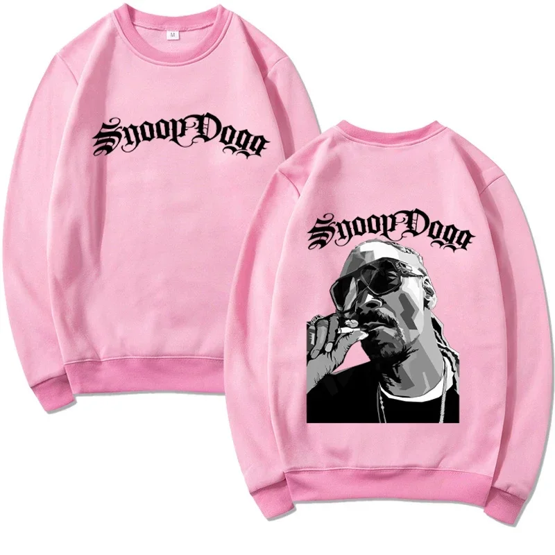 2025 Men's Women's Fashion Y2K Long Sleeve Round Neck Sweatshirt Street Beat Retro Snoop Dogg Pattern Casual Hip Hop Hoodie