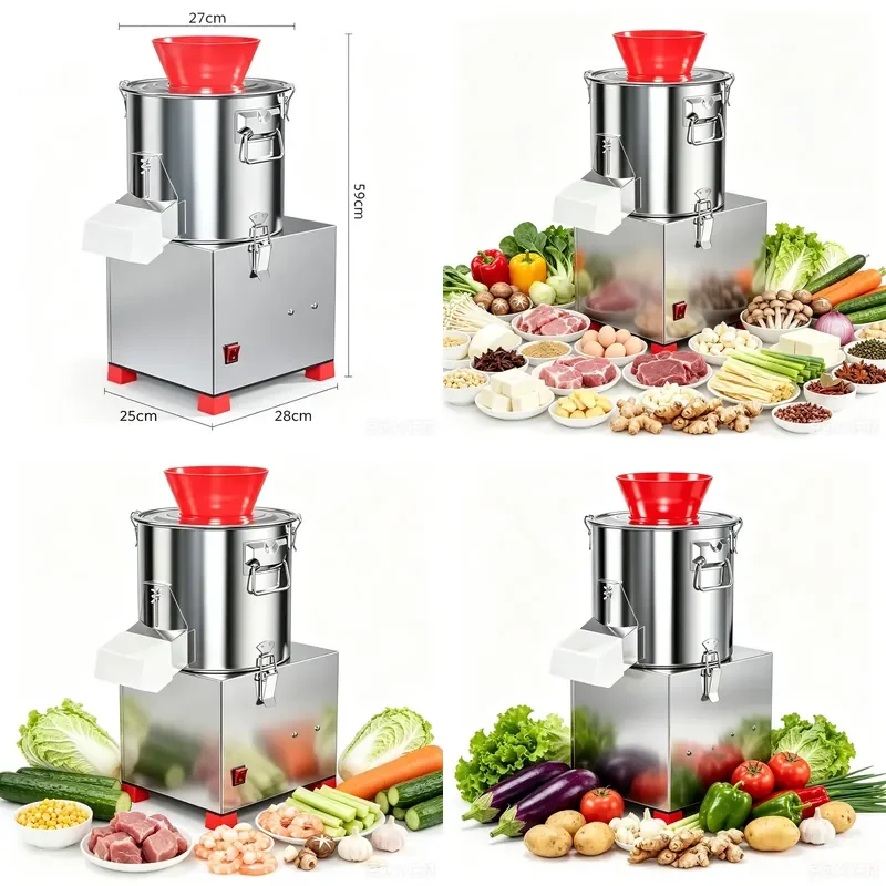 2026Hot Stainless Steel Vegetable Shredder Pure Copper Motor Electric Food Chopper Adjustable Fineness for Bun Dumpling
