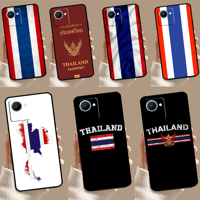 Thailand Flag Map For Realme C51 C31 C67 C55 C53 C35 C33 C30 C21Y C25s 9 10 11 12 Pro Plus GT Neo 5 6 Case