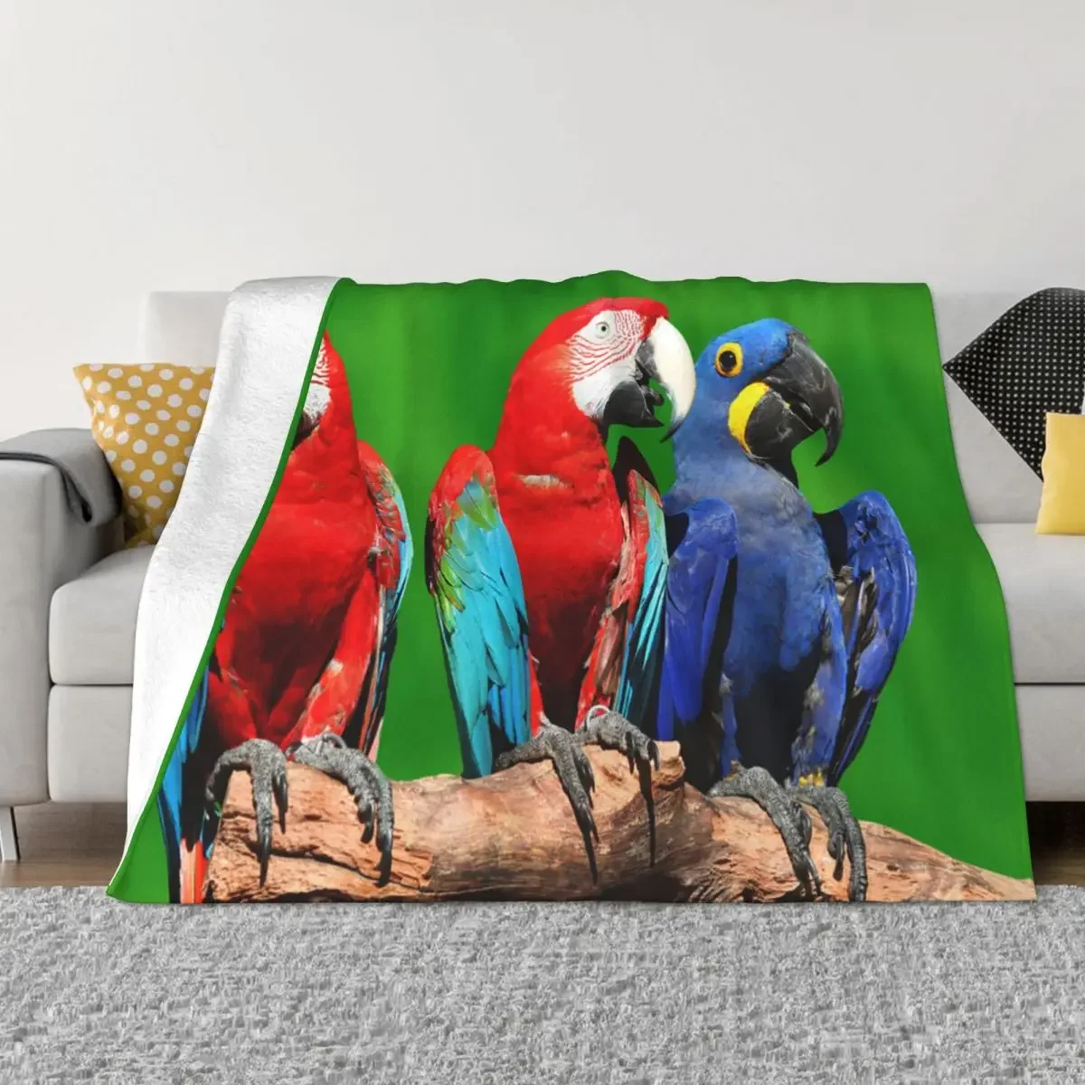 

Cockatiel Bird Blanket Flannel Summer Autumn Winter Macaw Parrots Animal Soft Throw Blankets for Bedding Office Bedspread