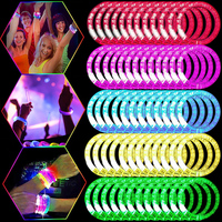 Luminous Wristbands LED Light Up Bracelet Glow in The Dark Home Birthday Party Decoration Supplies Accessories for Kids Adults