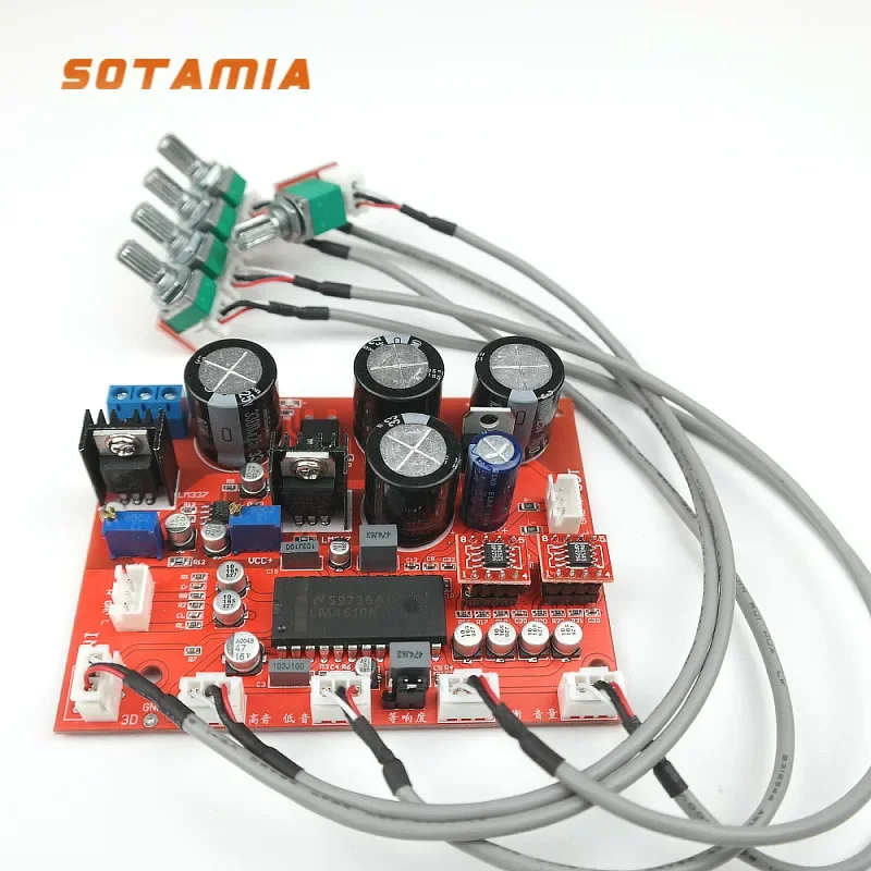 

SOTAMIA LM4610N усилитель тональной платы OP275 OP AMP Регулировка громкости LF353 LM317 LM337 сервопривод питания