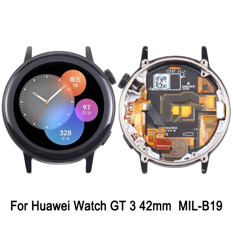 

1,32-дюймовый AMOLED-экран с рамкой для Huawei Watch GT 3 42 мм MIL-B19 Смарт-часы Дисплей Сенсорный экран Ремонт Запасная часть