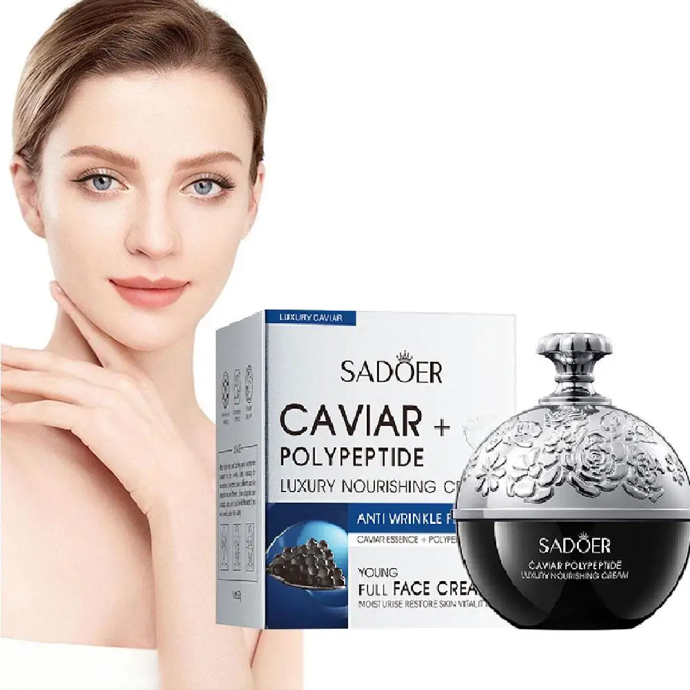 

Caviar Peptide Cream Moisturizing Elastic Cream Anti-Aging Firming Lift Fade Fine Lines Lazy Face Cream Skin Care