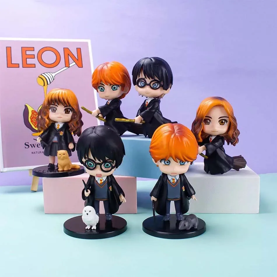 3-10 szt. Q Posket Harry Potter Seria Edycja Urocza Figurka Akcji z Animacji Model Hermione Granger Ron Weasley Kolekcja Zabawka dla Dzieci