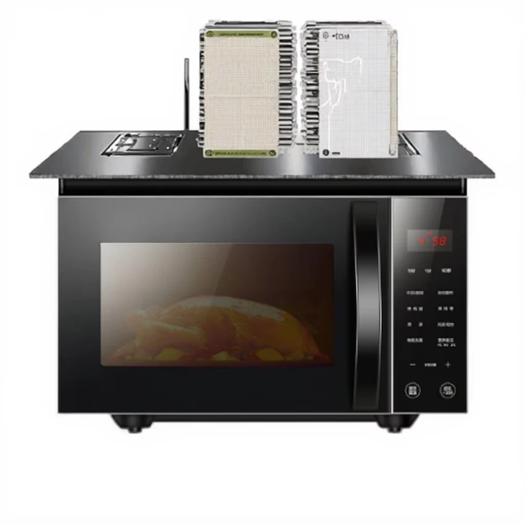 High Quality Electric Portable Home Microwave Oven 25L Stainless Steel Large Capacity Energy Efficient Class A+++ for Grilling