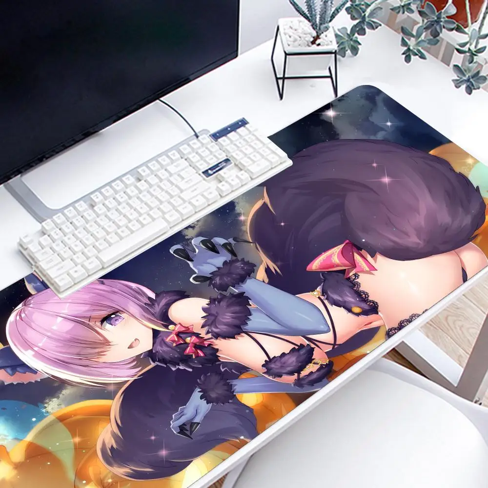 Anime Fate Grand Order Mash Kyrielight Mousepad Large Gaming Mouse Pad LockEdge Thickened Computer Keyboard Table Desk Mat