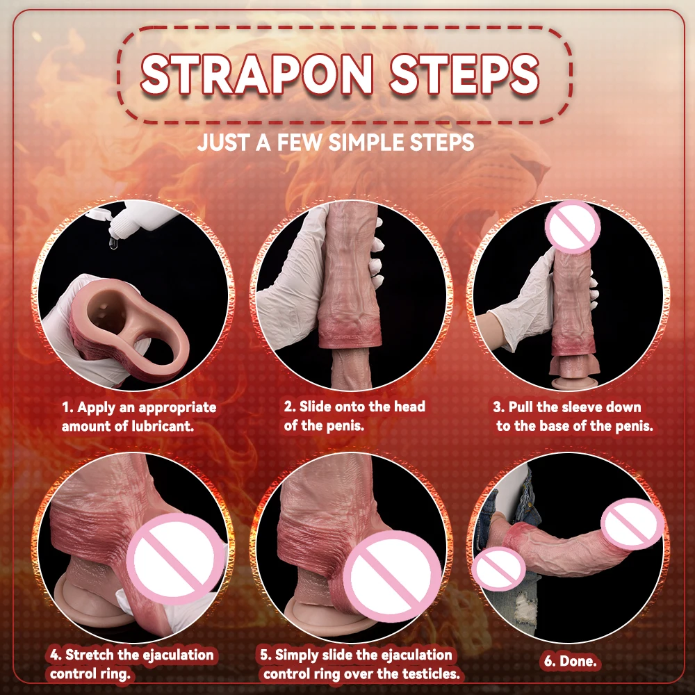 LICKER واقعية الجلد اللمس القضيب كم سيليكون لينة غطاء الديك الاهتزاز ديك غمد تأخير القذف لعبة الجنس مثير الكبار الرجال