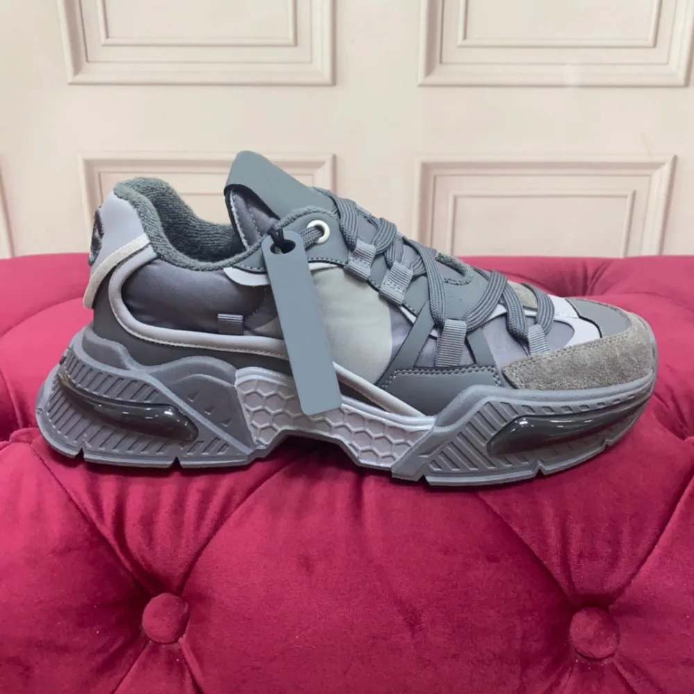 

Women Casual Shoes with Round Toe Thick Sole Low Cut Fashionable Lace Up High End Blocking Dad Shoes Sports Leather YZBL775