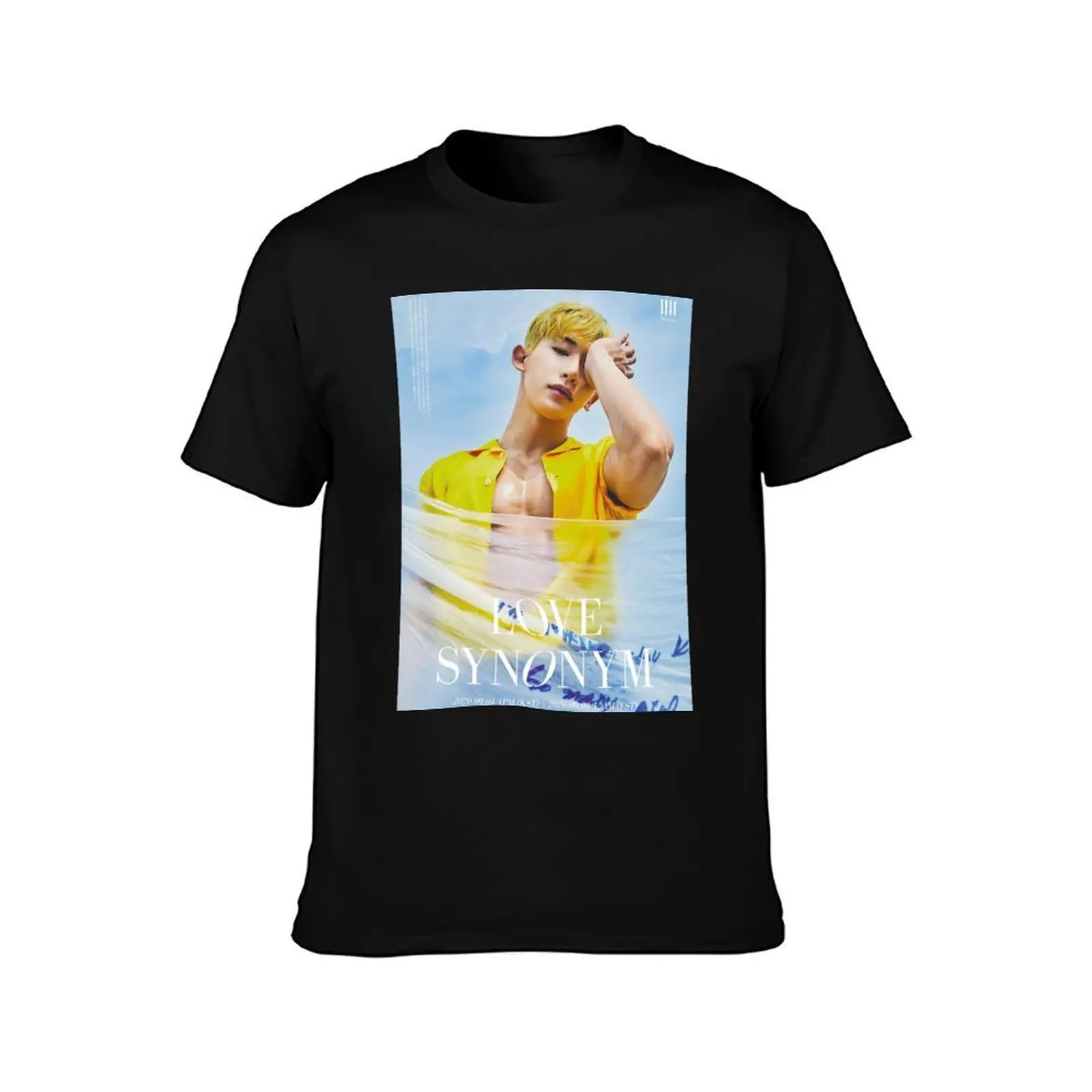 WONHO OPEN MIND T-Shirt, Summer Casual Cotton Tee, Oversized Streetwear Tops, Vintage Graphic Print, Loose Fit Short Sleeve