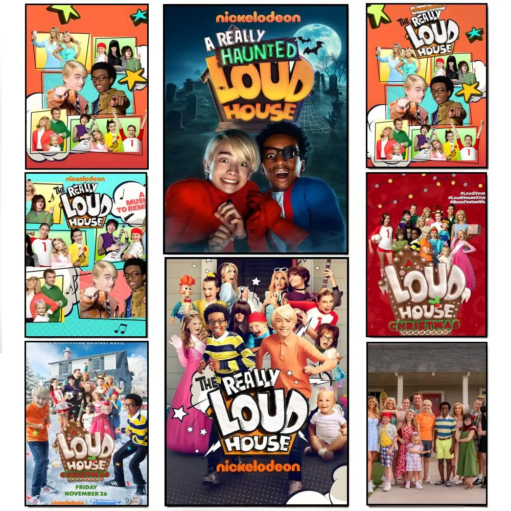 Loud Fun Cartoon The R-Really Loud House Poster Poster HD  Waterproof Wall Sticker Bar Living Room Decor Gift