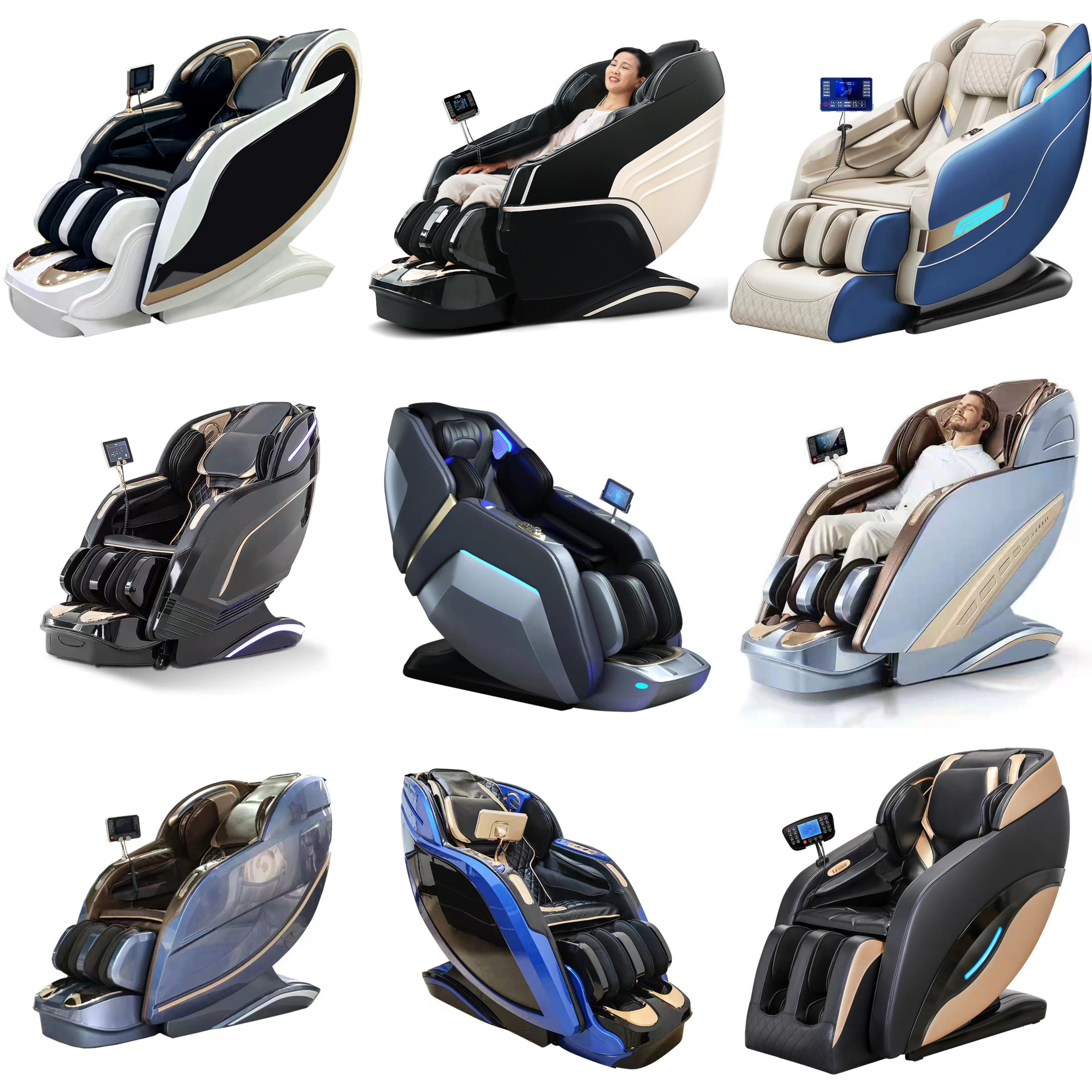 S10 New Model Electric Zero Gravity Multi-function Body Relax Massage Chair Queezing Stretching Chair Massage Modern