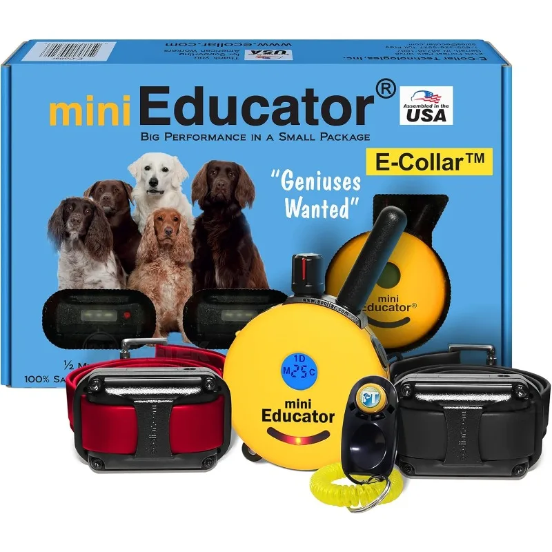 Mini Educator ET-302-1/2 Mile Recargable Dog Trainer Ecollar con control remoto para perros pequeños, medianos y grandes de E-Collar