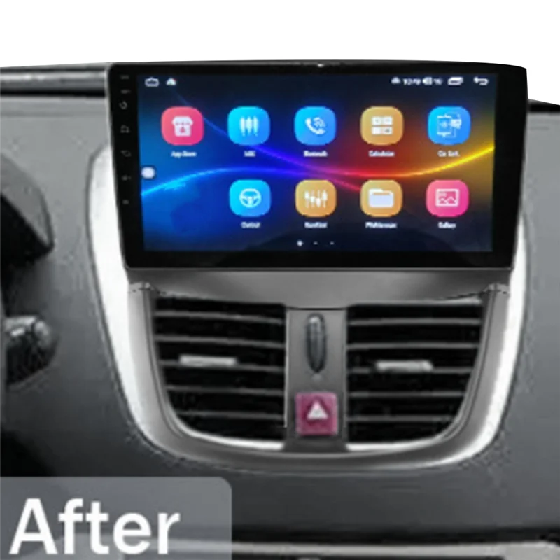 

A22E-9 Inch 2Din Car Radio Fascias Frame Navigation Frame Stereo Panel Fascia Stereo Panel For 207 2006-2010