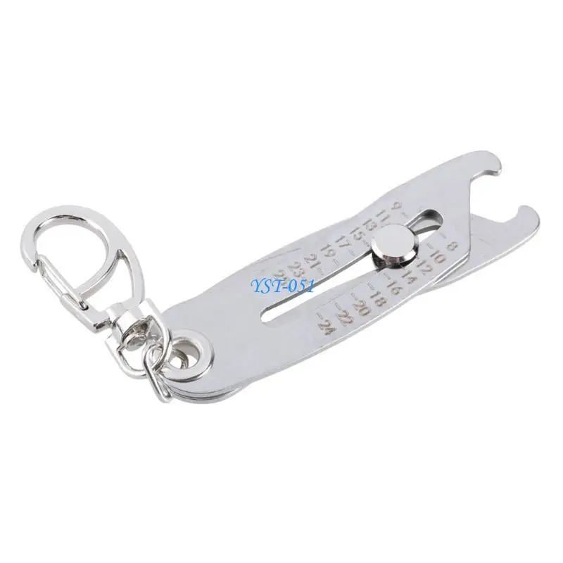 

E15A Portable Precise Thread Size Checker Keychain Bolt Size Finders Keychain Precise